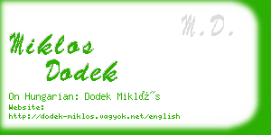 miklos dodek business card